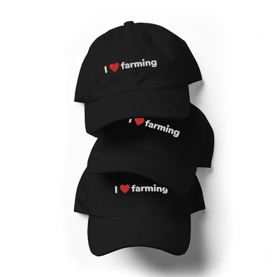 The Tractors Mugs Store Black I Love Farming Classic Farmers Cap Quality Farmers Merch