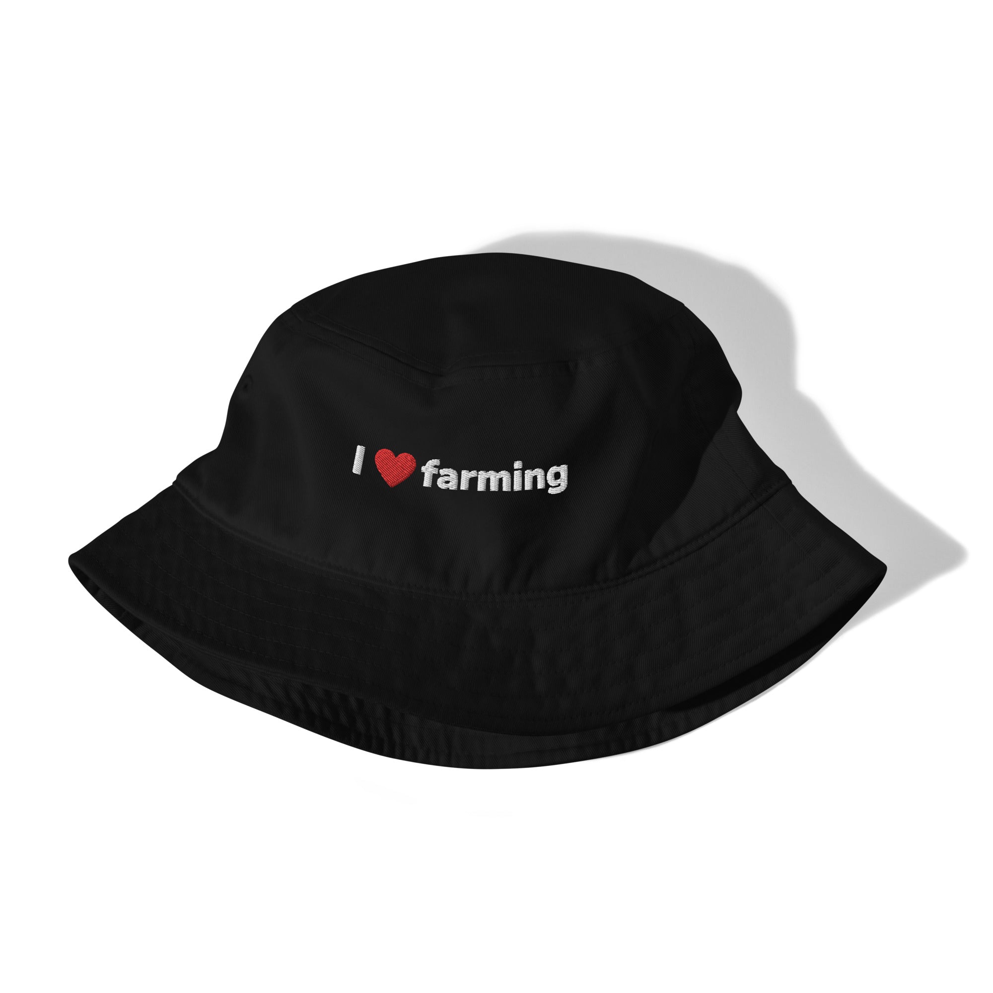 The Tractors Mugs Store Black I Love Farming Organic Bucket Hat Quality Farmers Merch