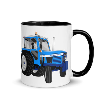 The Tractors Mugs Store Black Leyland 272 Mug with Color Inside Quality Farmers Merch