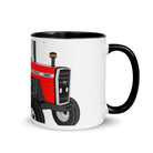 The Tractors Mugs Store Black Massey Ferguson 698T 2.0 Mug with Color Inside Quality Farmers Merch