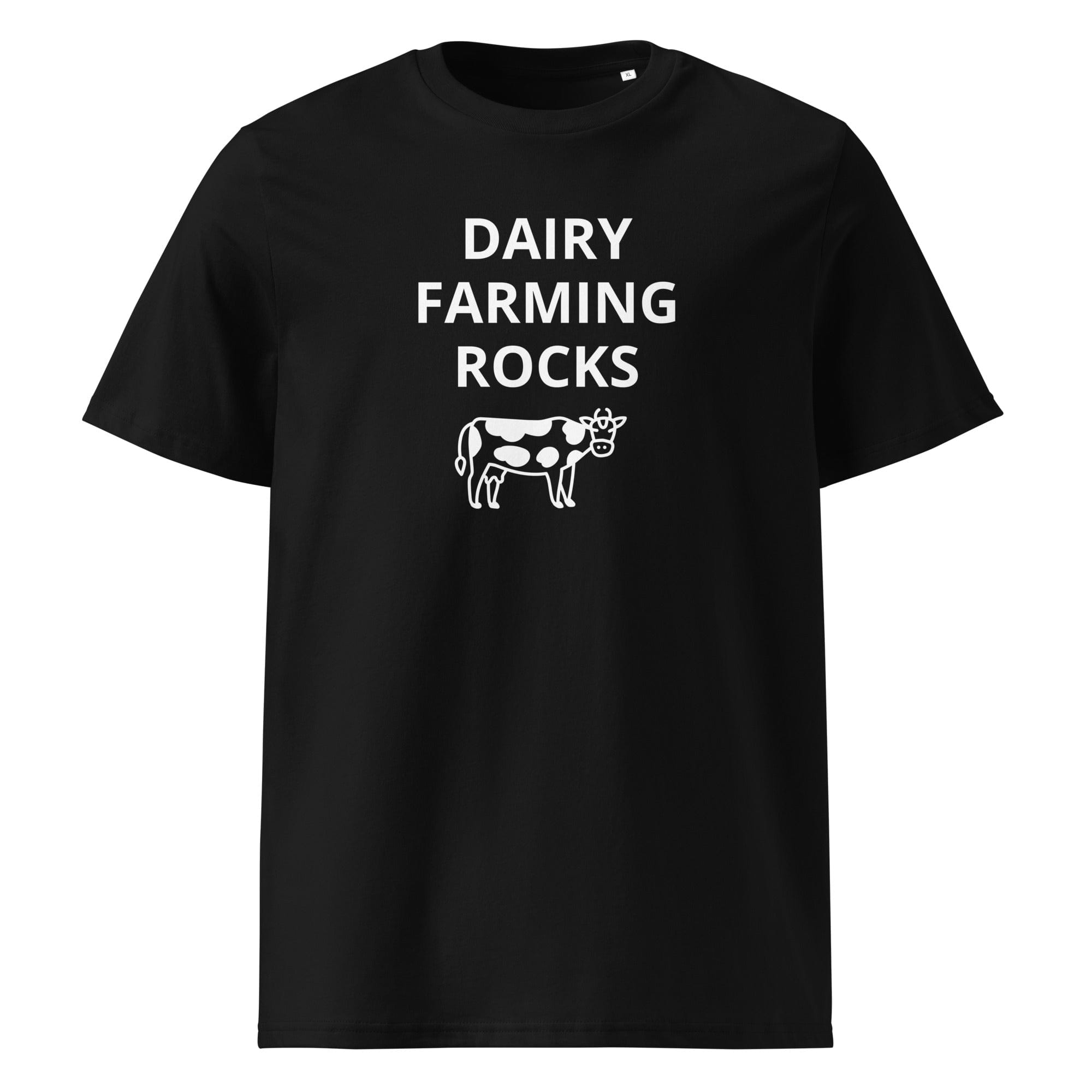 The Tractors Mugs Store Black / S Dairy Farming Rocks Unisex organic cotton t-shirt Quality Farmers Merch