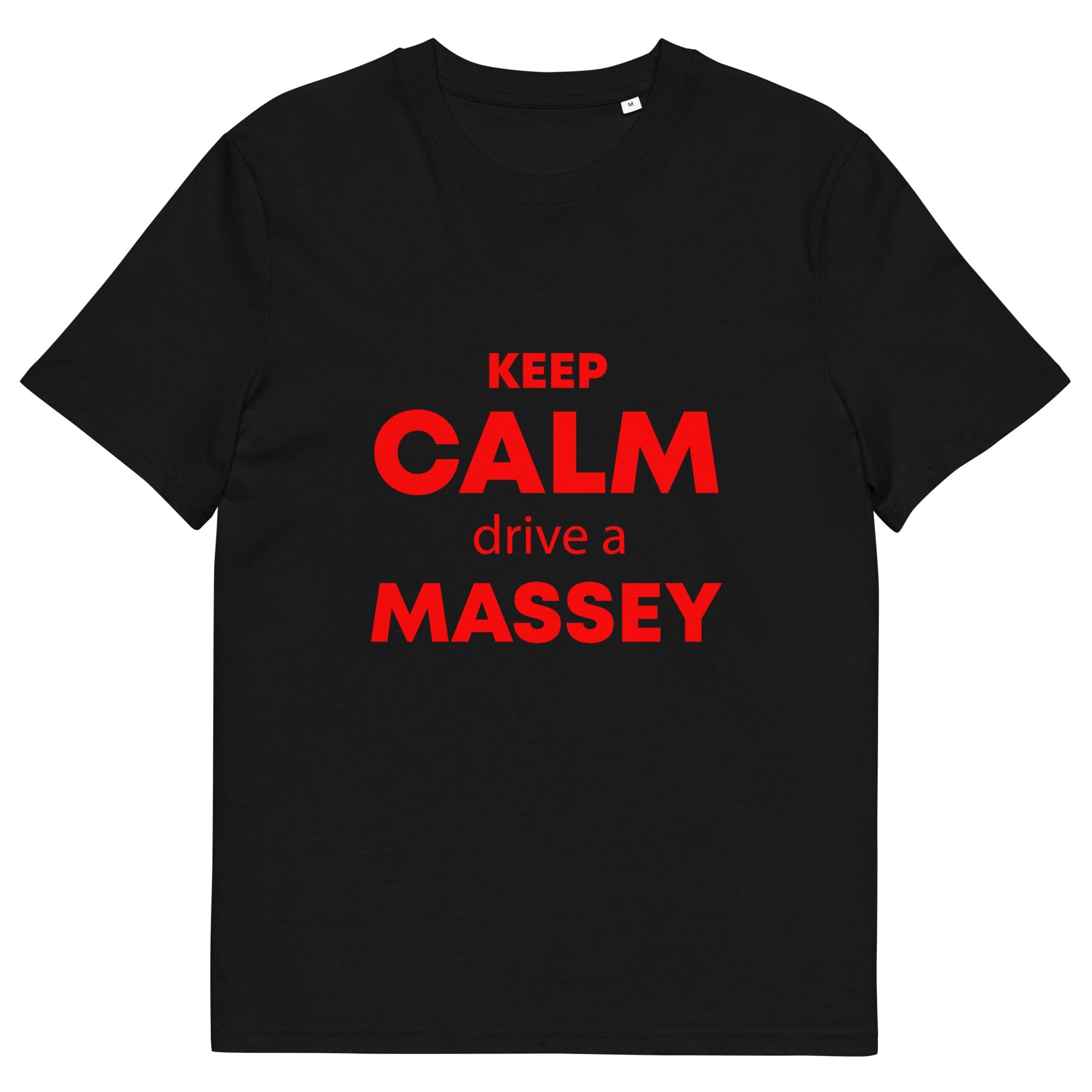 The Tractors Mugs Store Black / S KEEP CALM drive a MASSEY Unisex organic cotton t-shirt Quality Farmers Merch