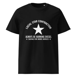 The Tractors Mugs Store Black / S Star Contractor Unisex organic cotton t-shirt Quality Farmers Merch