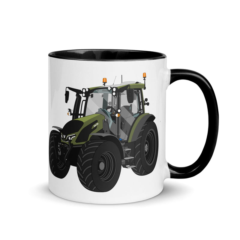 The Tractors Mugs Store Black Valtra G 135 Versus Mug with Color Inside Quality Farmers Merch