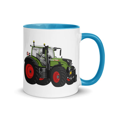 The Tractors Mugs Store Blue Fendt 728 Vario Mug with Color Inside Quality Farmers Merch