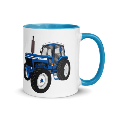 The Tractors Mugs Store Blue Ford 8200 Mug with Color Inside Quality Farmers Merch