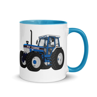 The Tractors Mugs Store Blue Ford 8210 4WD Mug with Color Inside Quality Farmers Merch