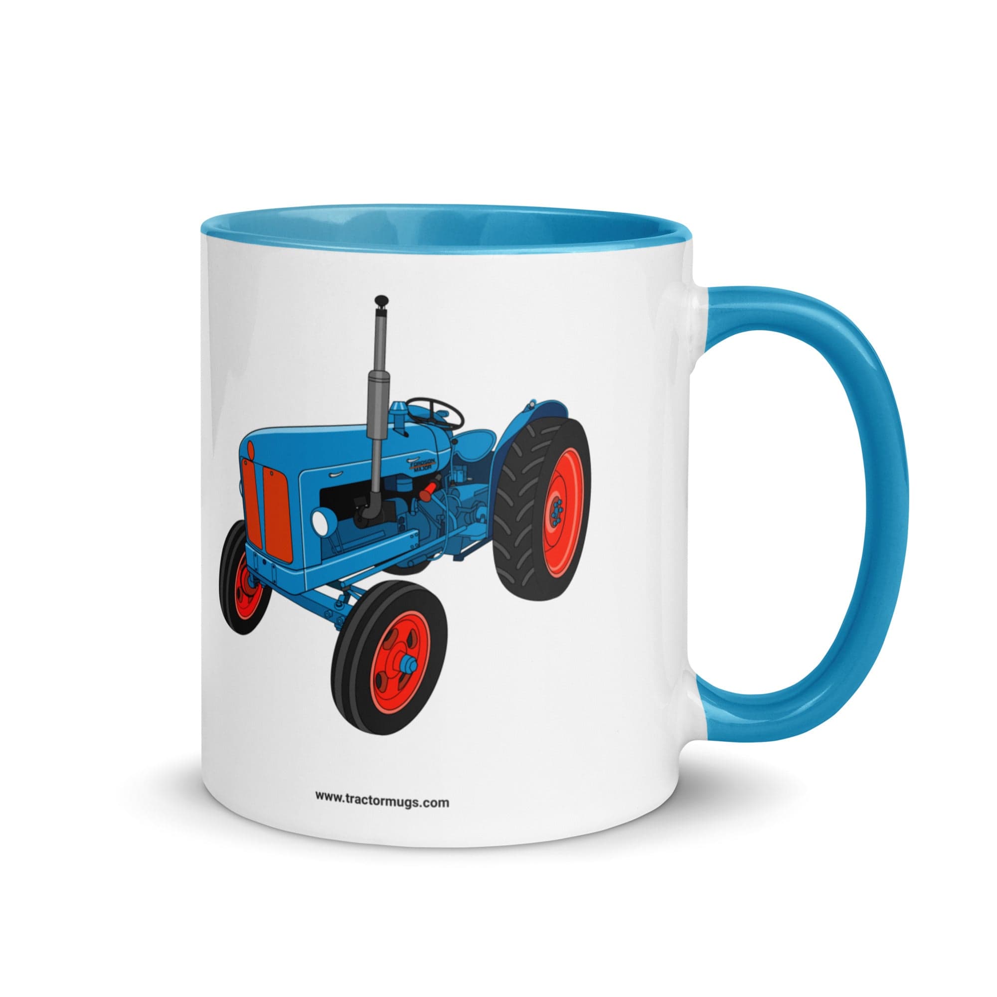 The Tractors Mugs Store Blue Fordson Super Dexta | Mug with Color Inside Quality Farmers Merch