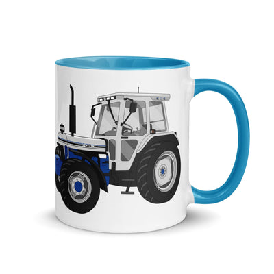 The Tractors Mugs Store Blue Jubilee Edition Silver Tractor Mug with Color Inside Quality Farmers Merch