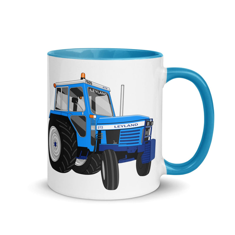 The Tractors Mugs Store Blue Leyland 272 Mug with Color Inside Quality Farmers Merch