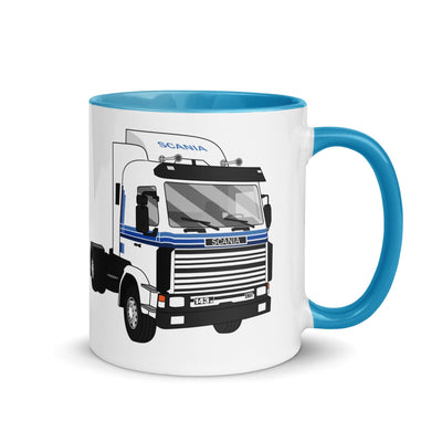 The Tractors Mugs Store Blue Scania 143M 470 Mug with Color Inside Quality Farmers Merch