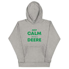 The Tractors Mugs Store Carbon Grey / S KEEP CALM drive a DEERE Unisex Hoodie Quality Farmers Merch