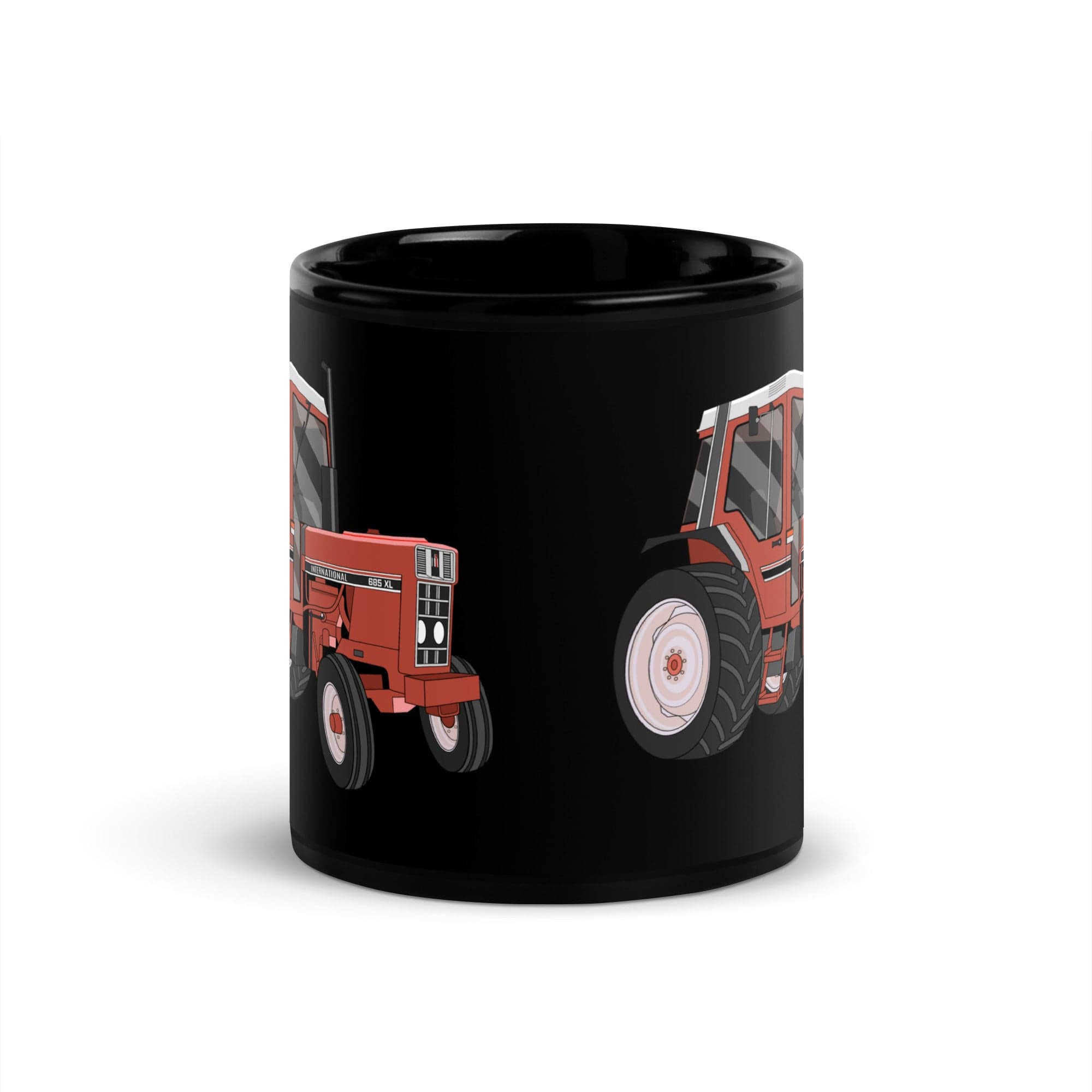 The Tractors Mugs Store Case 685 XL | Black Glossy Mug Quality Farmers Merch