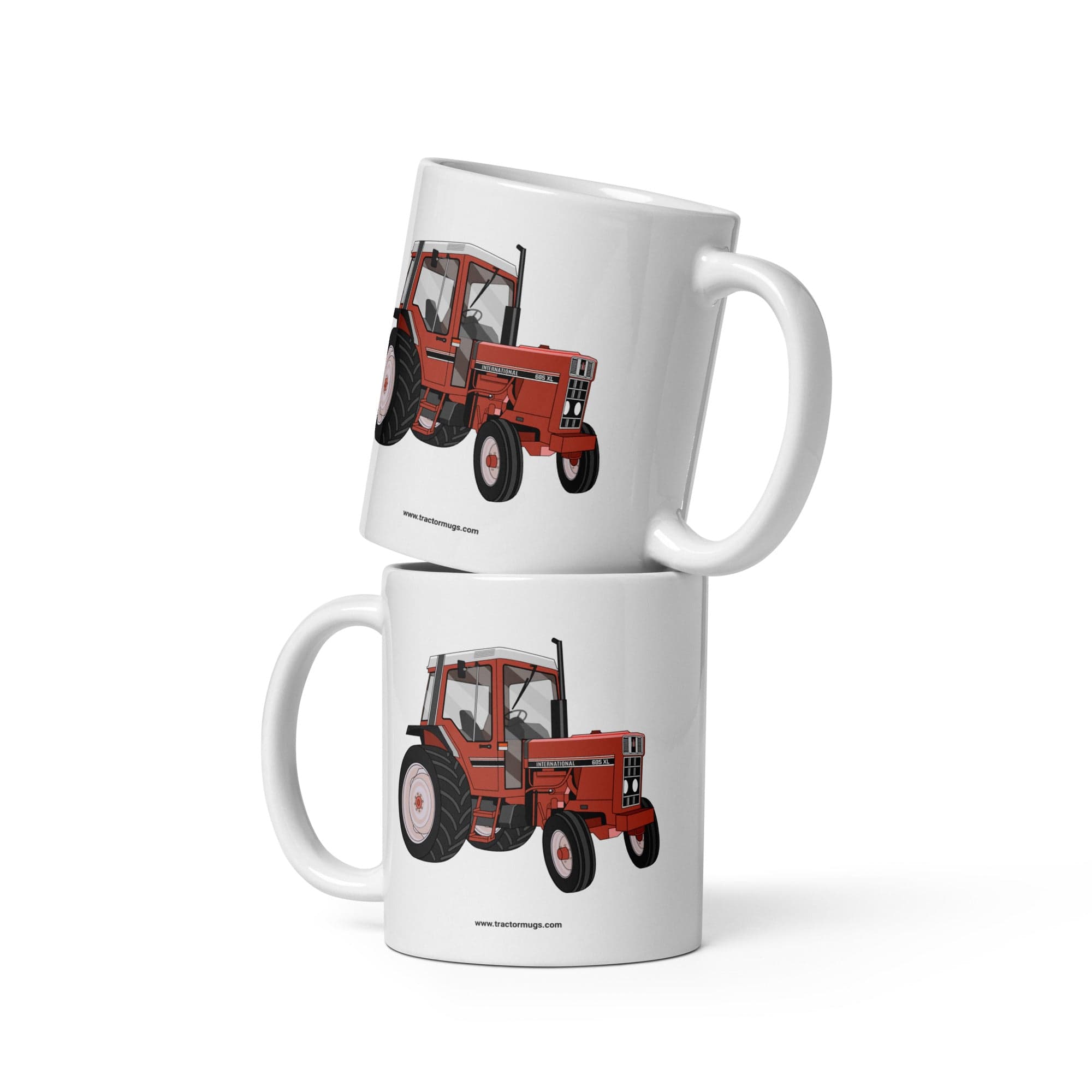 The Tractors Mugs Store Case 685 XL | White glossy mug Quality Farmers Merch