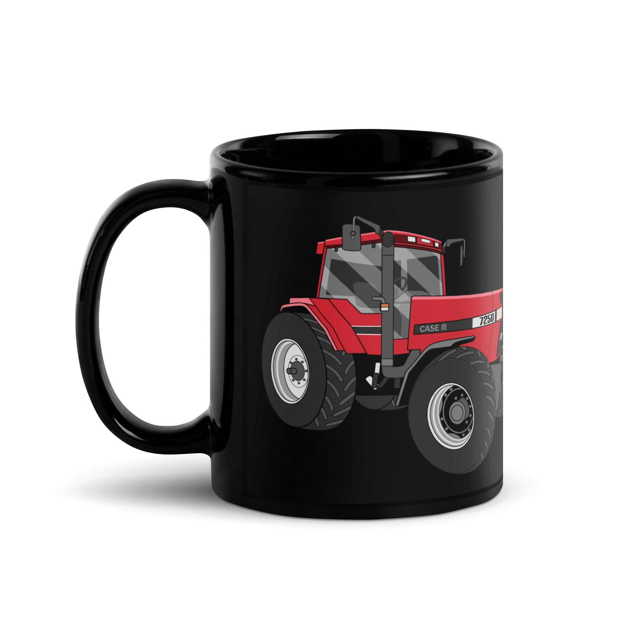 The Tractors Mugs Store Case 7250 | Black Glossy Mug Quality Farmers Merch