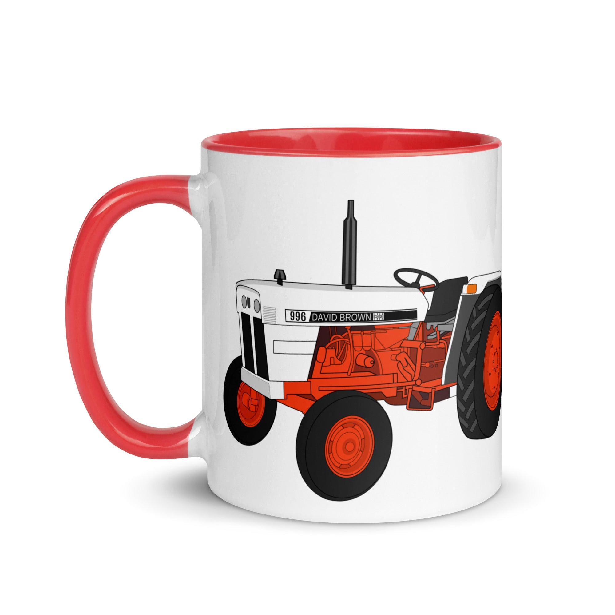 The Tractors Mugs Store Case David Brown 996 (1974) Mug with Color Inside Quality Farmers Merch