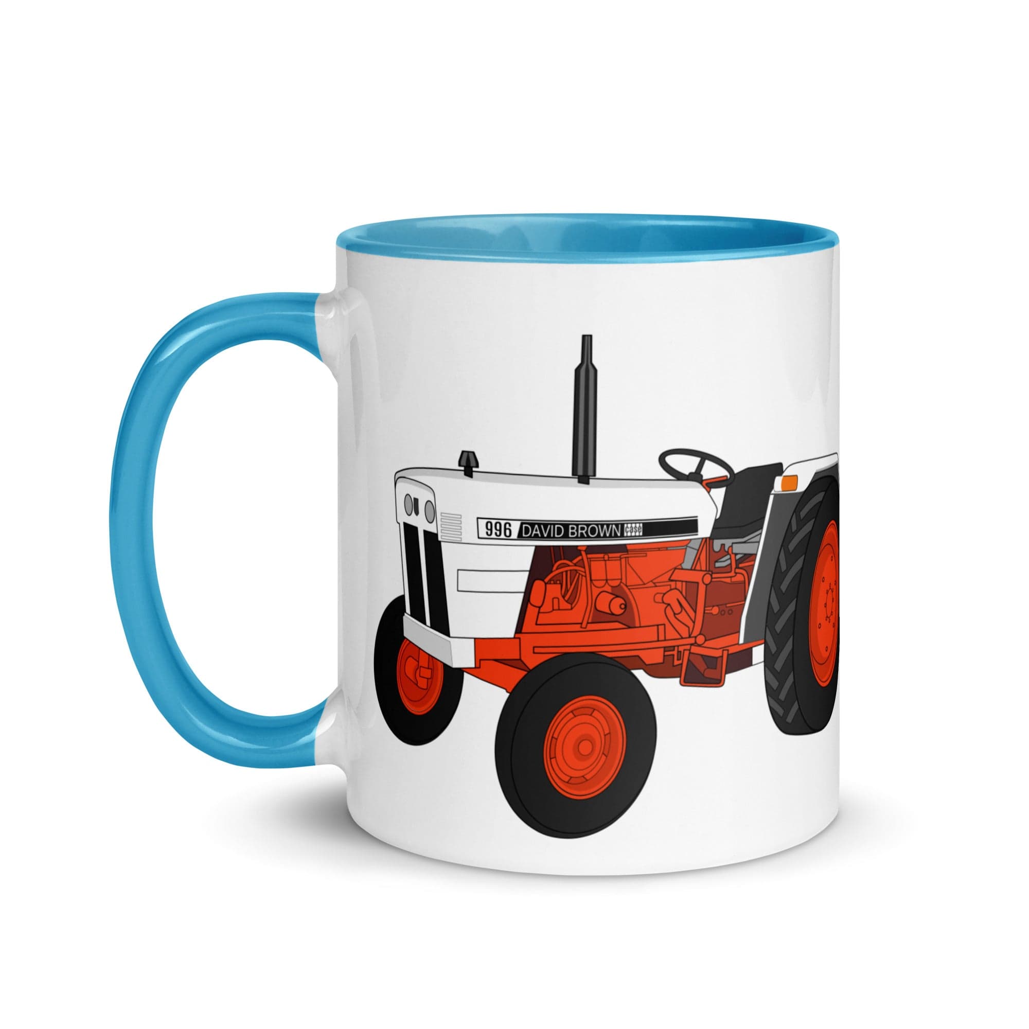 The Tractors Mugs Store Case David Brown 996 (1974) Mug with Color Inside Quality Farmers Merch