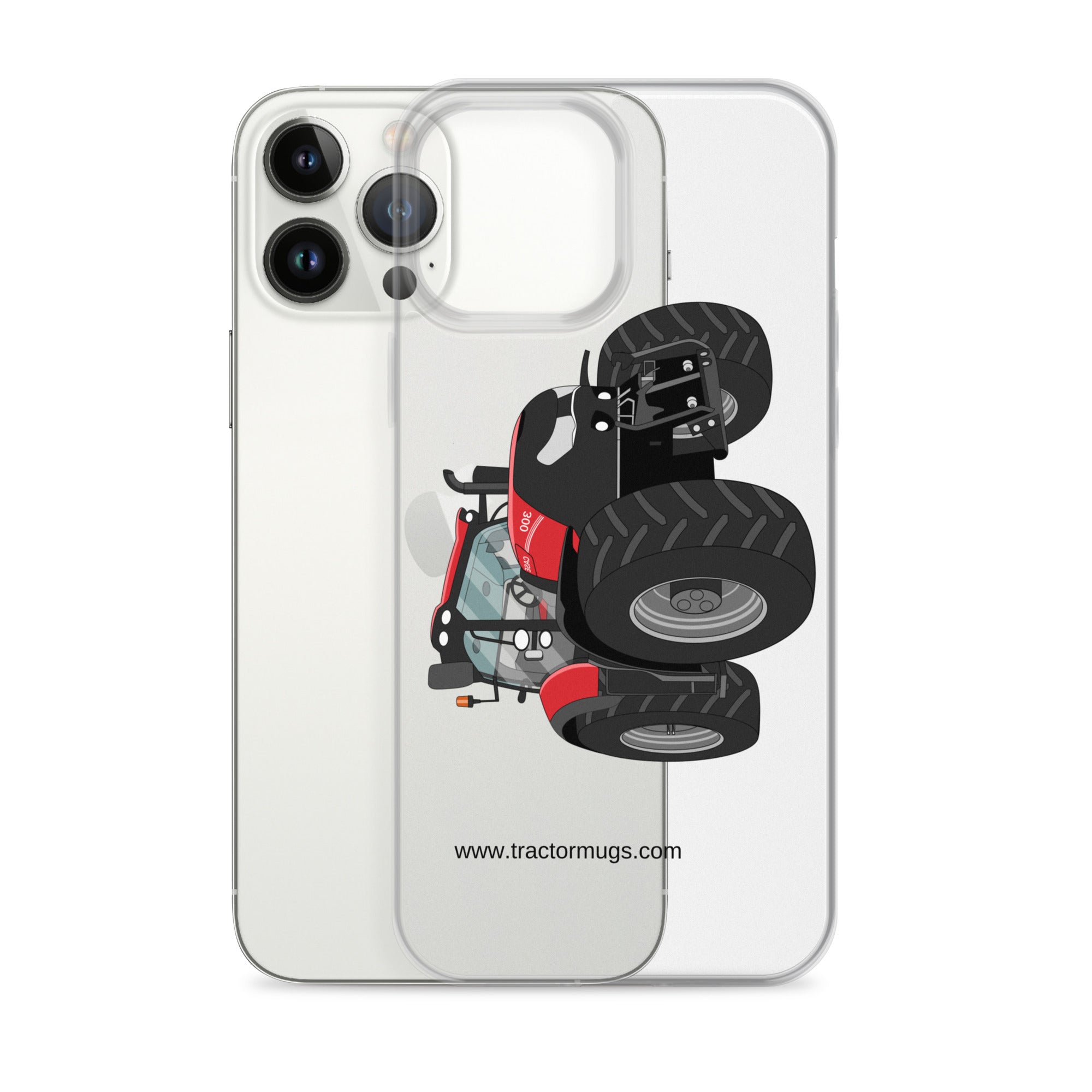 The Tractors Mugs Store Case IH Optum 300 CVX Clear Case for iPhone® Quality Farmers Merch