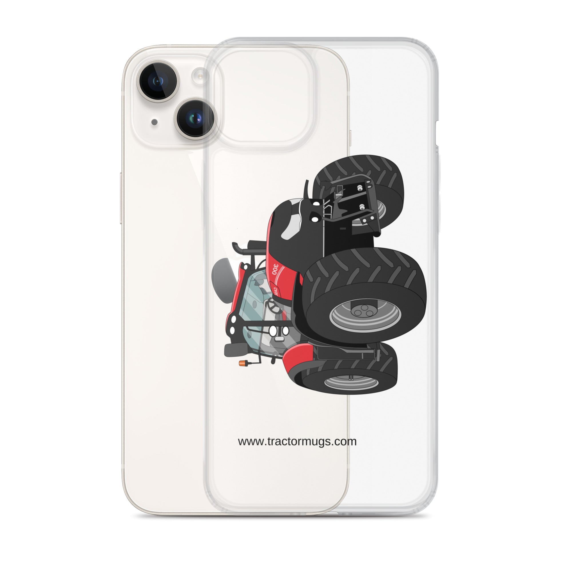 The Tractors Mugs Store Case IH Optum 300 CVX Clear Case for iPhone® Quality Farmers Merch