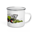 The Tractors Mugs Store Class Jaguar 860 Forage Harvester Enamel Mug Quality Farmers Merch