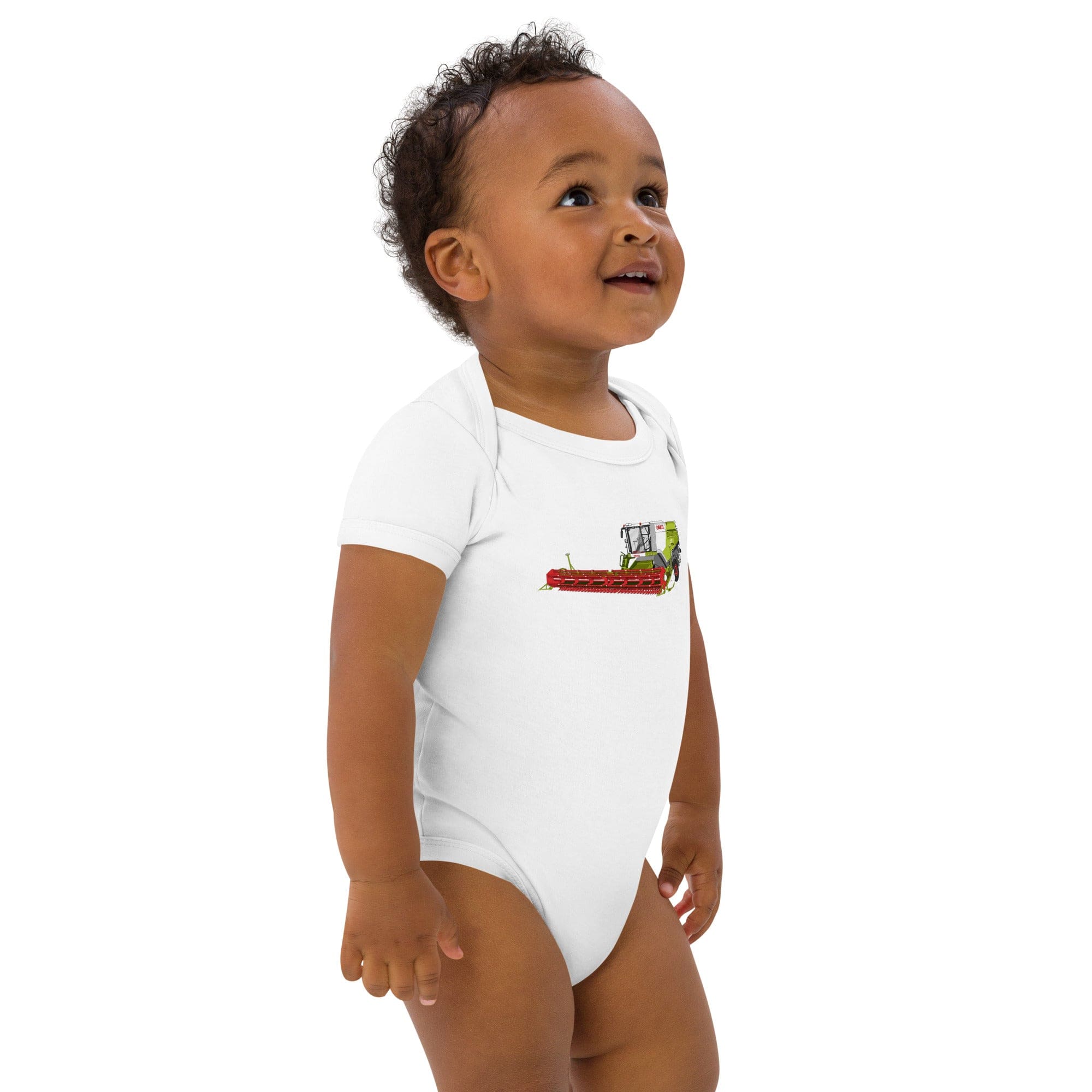 The Tractors Mugs Store Class Lexion 760 TT Organic cotton baby bodysuit Quality Farmers Merch