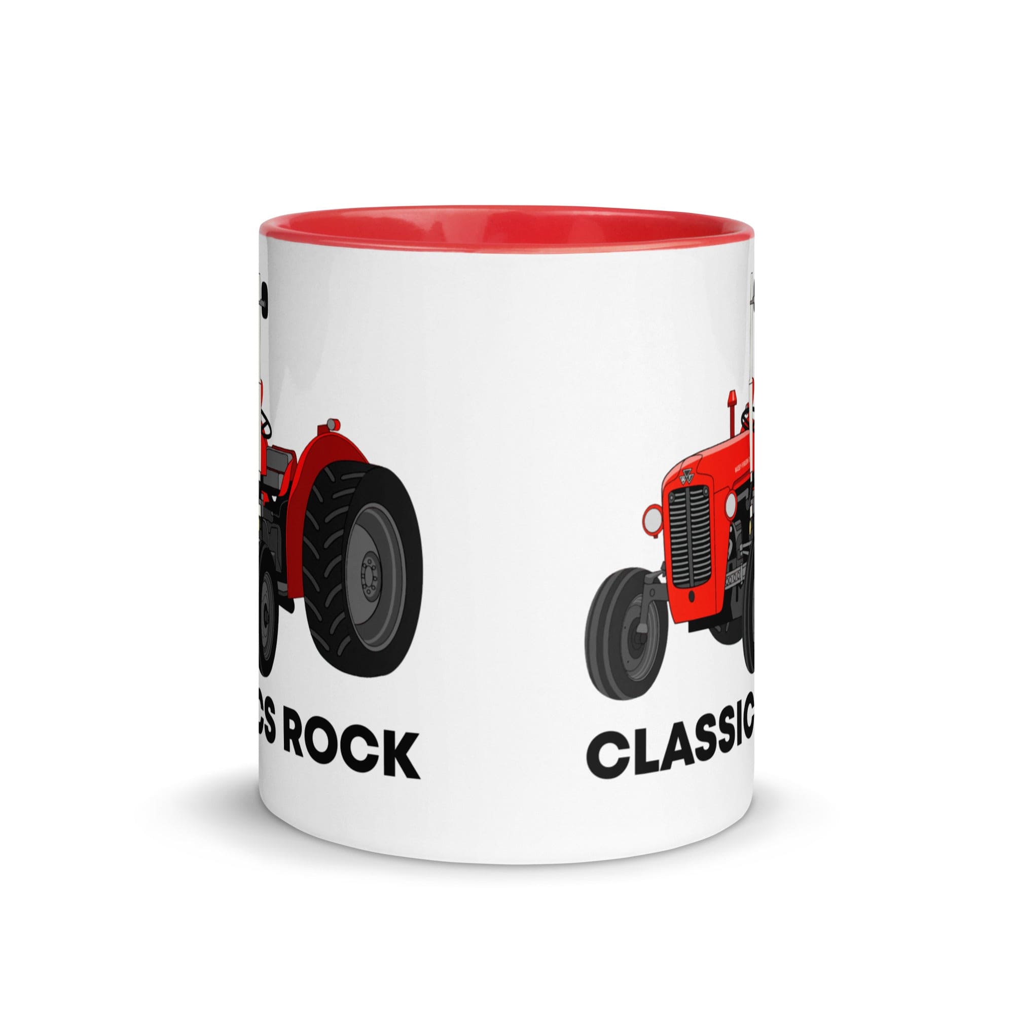 The Tractors Mugs Store Classic Rock Massey Ferguson 35X Mug with Color Inside Quality Farmers Merch