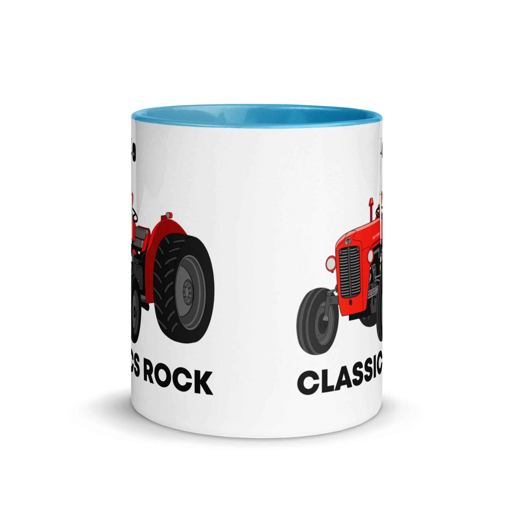 The Tractors Mugs Store Classic Rock Massey Ferguson 35X Mug with Color Inside Quality Farmers Merch