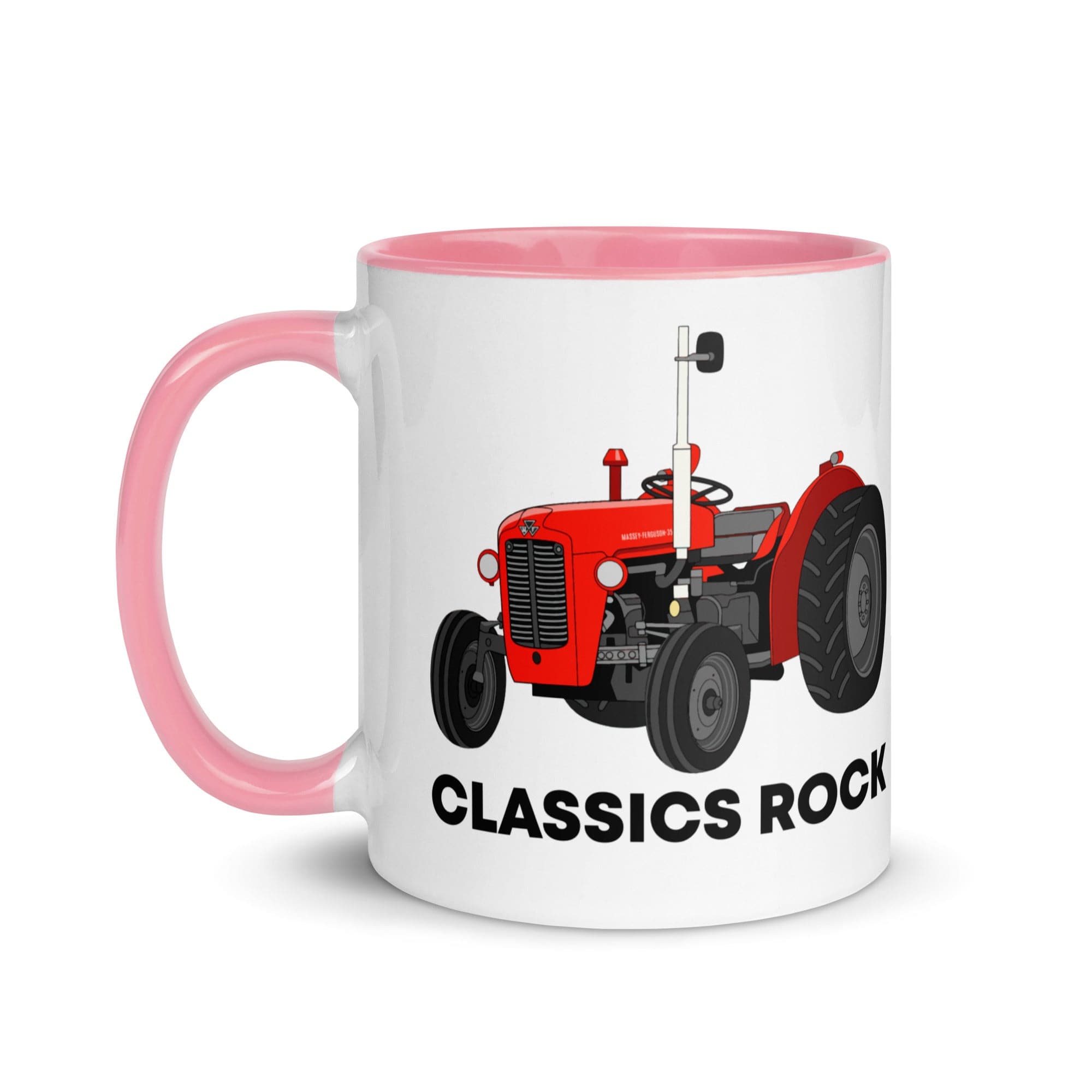 The Tractors Mugs Store Classic Rock Massey Ferguson 35X Mug with Color Inside Quality Farmers Merch