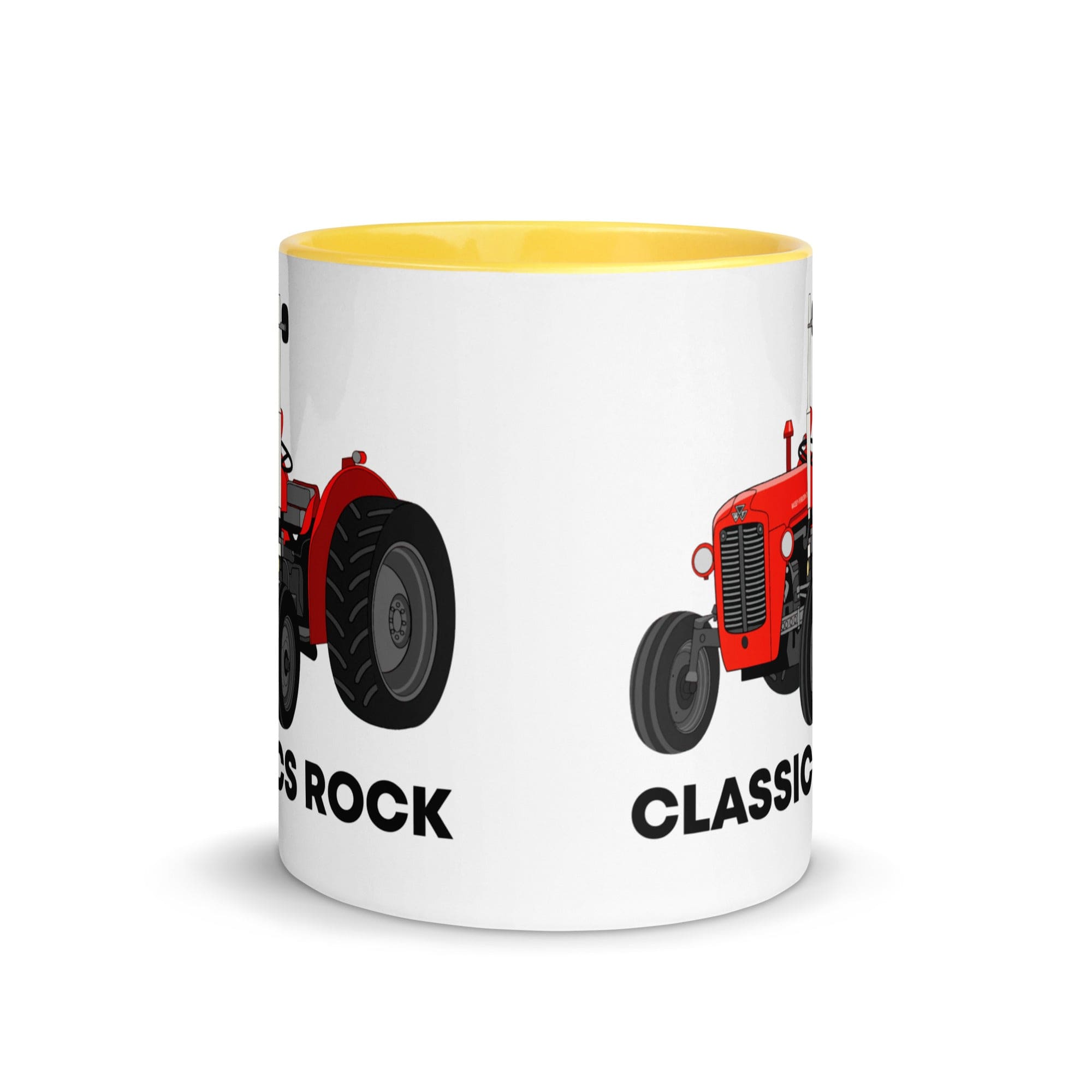 The Tractors Mugs Store Classic Rock Massey Ferguson 35X Mug with Color Inside Quality Farmers Merch