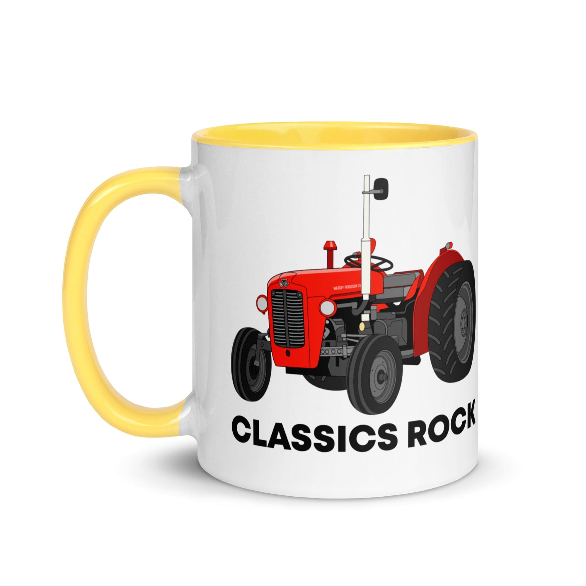 The Tractors Mugs Store Classic Rock Massey Ferguson 35X Mug with Color Inside Quality Farmers Merch
