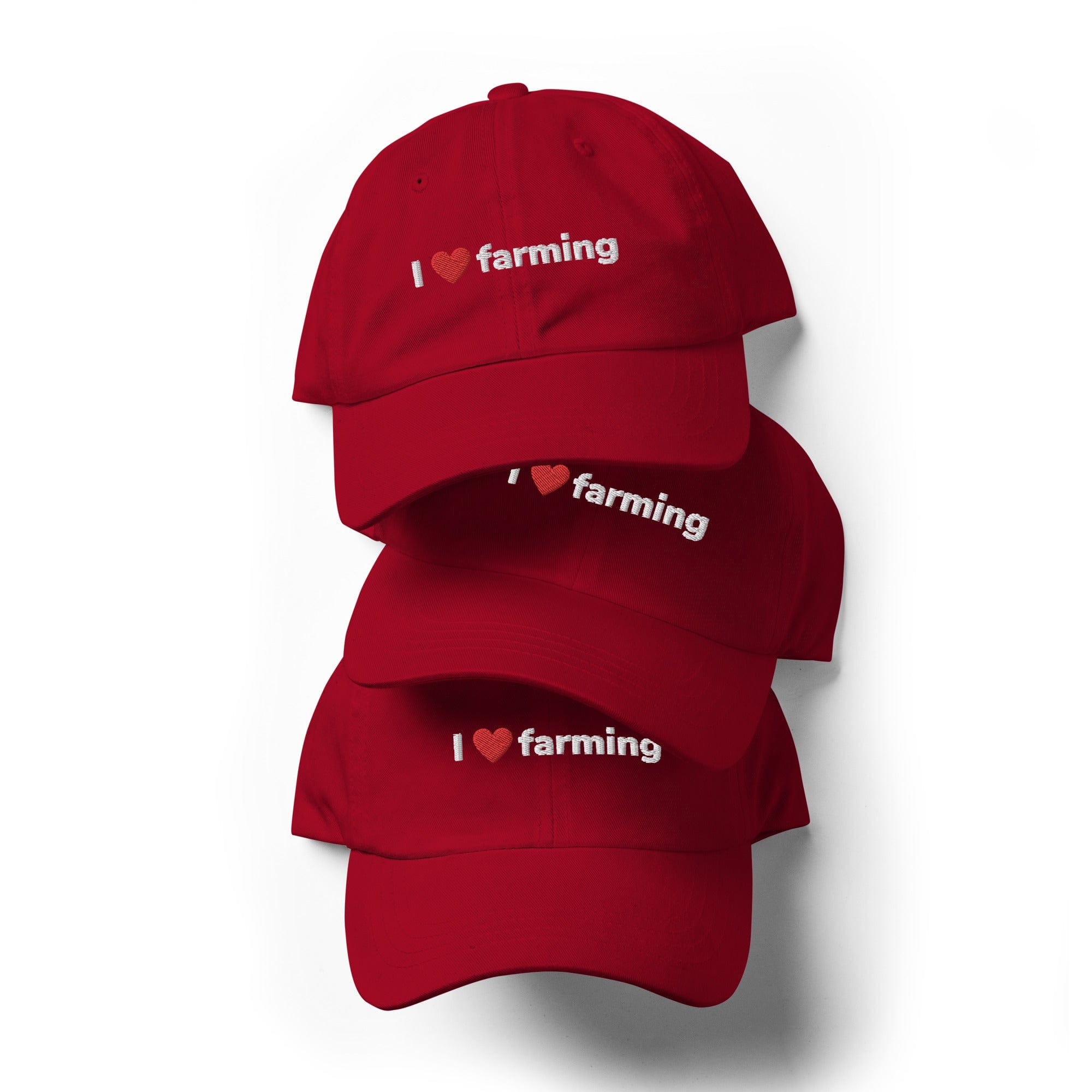 The Tractors Mugs Store Cranberry I Love Farming Classic Farmers Cap Quality Farmers Merch