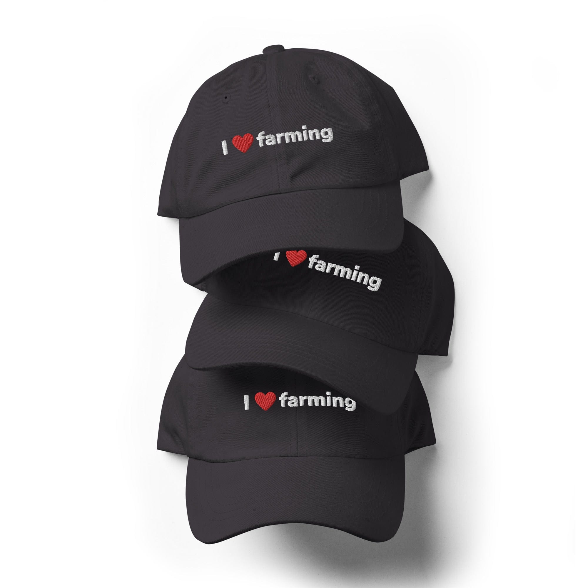 The Tractors Mugs Store Dark Grey I Love Farming Classic Farmers Cap Quality Farmers Merch