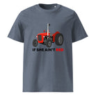 The Tractors Mugs Store Dark Heather Blue / S If She Ain't Red Massey 35X Unisex organic cotton t-shirt Quality Farmers Merch