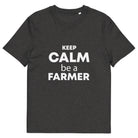 The Tractors Mugs Store Dark Heather Grey / S KEEP CALM be a FARMER Unisex organic cotton t-shirt Quality Farmers Merch