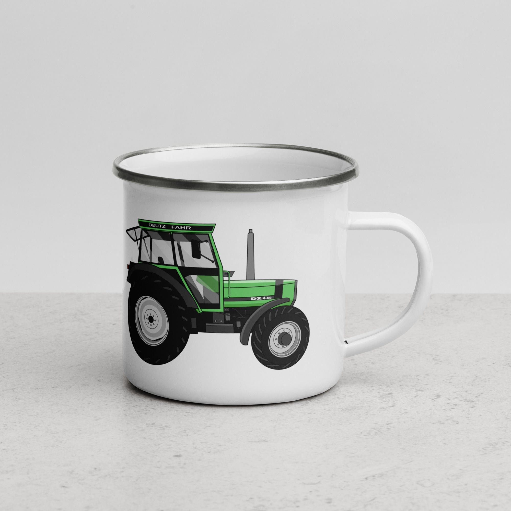 The Tractors Mugs Store Deutz Fahr DX 4.50 Enamel Mug Quality Farmers Merch