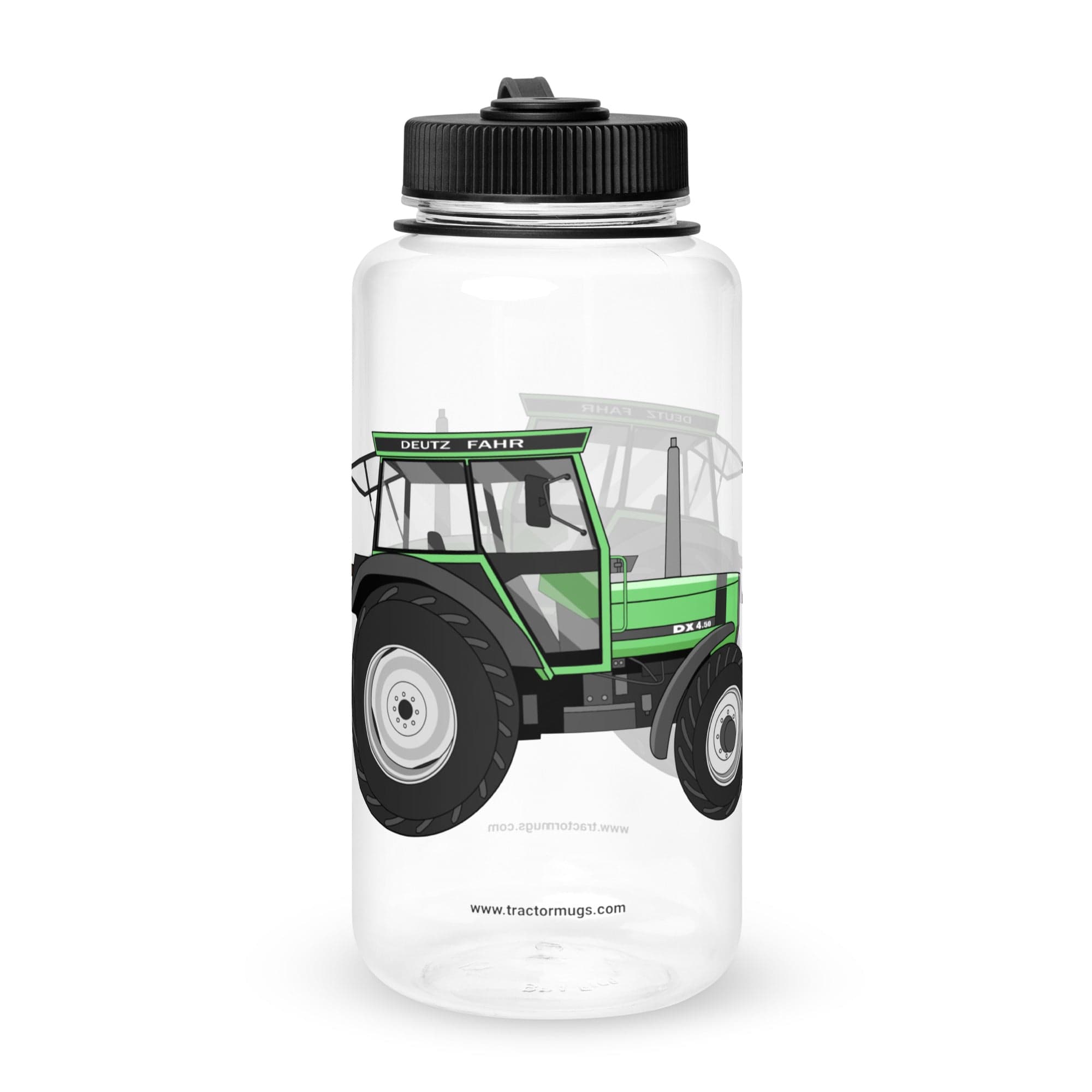 The Tractors Mugs Store Deutz Fahr DX 4.50 Wide mouth plastic water bottle Quality Farmers Merch