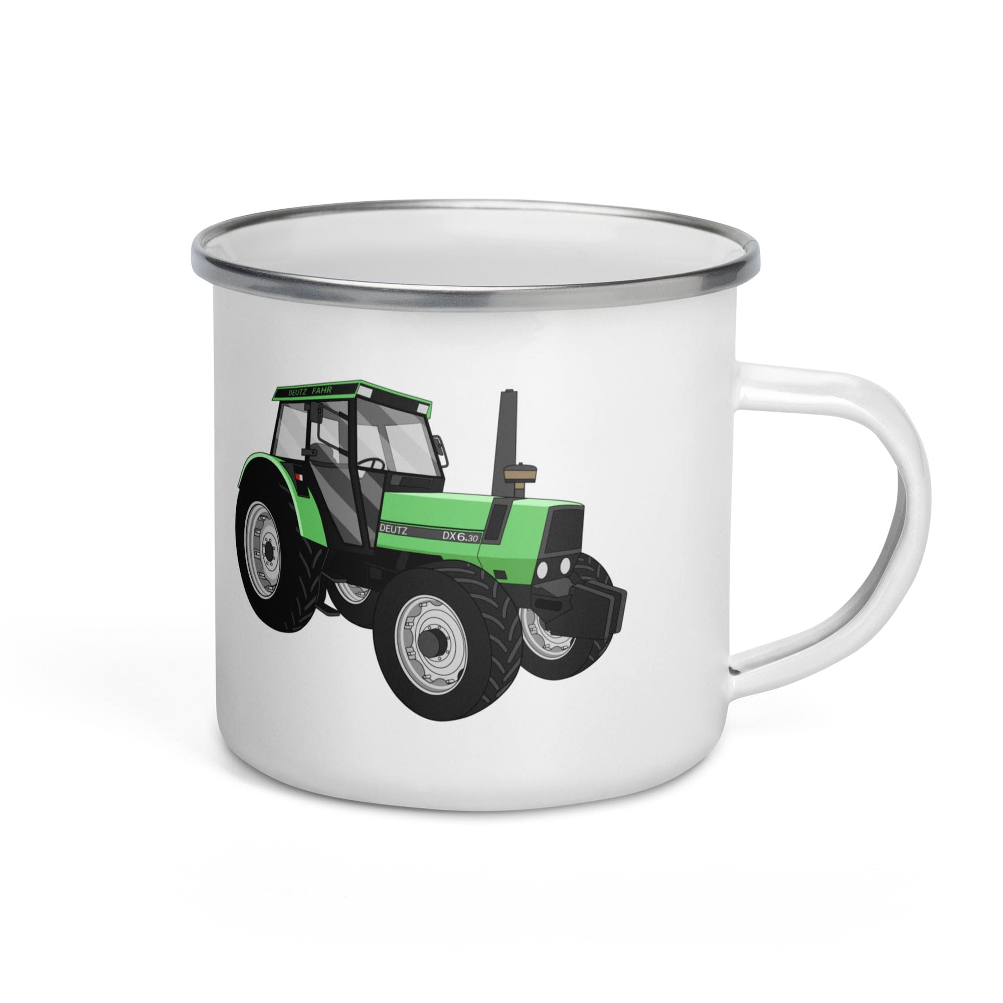 The Tractors Mugs Store Deutz Fahr DX 6.30 Enamel Mug Quality Farmers Merch