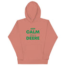 The Tractors Mugs Store Dusty Rose / S KEEP CALM drive a DEERE Unisex Hoodie Quality Farmers Merch