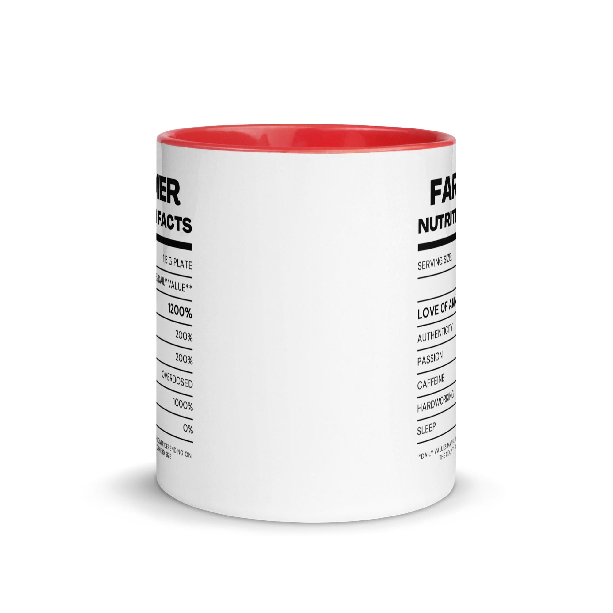 The Tractors Mugs Store Farmers Nutrition Mug with Color Inside Quality Farmers Merch