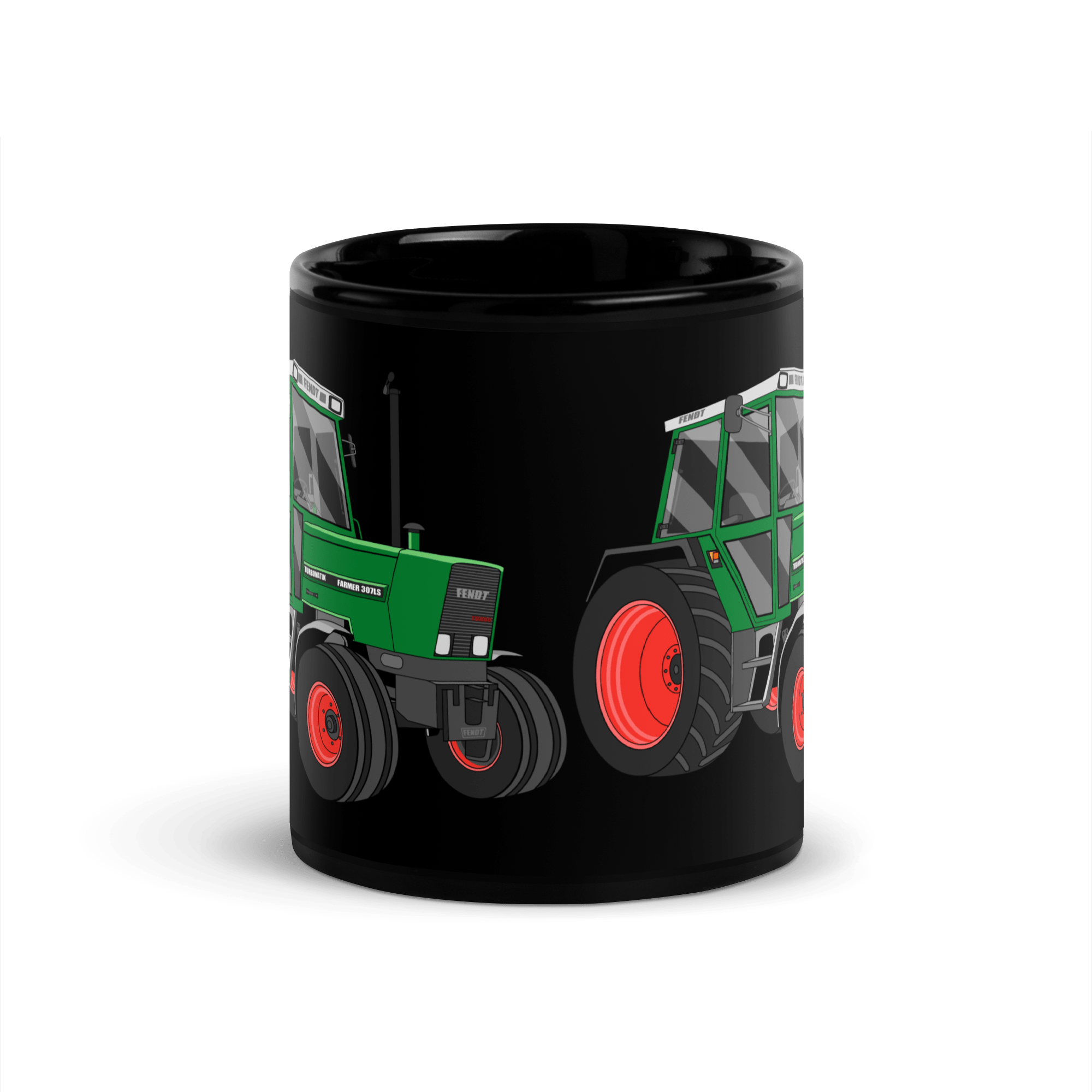 The Tractors Mugs Store Fendt 307 LSA | Black Glossy Mug Quality Farmers Merch