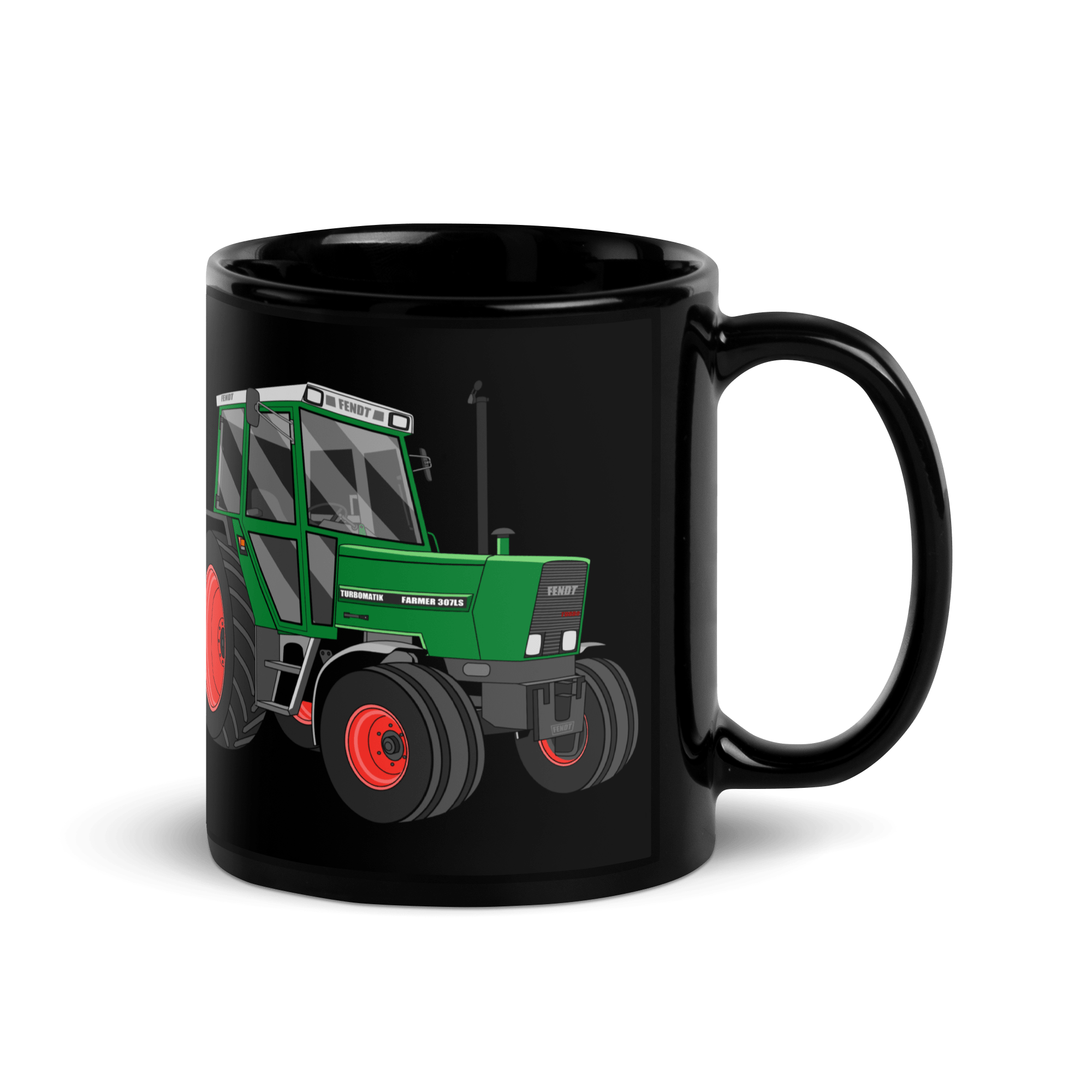 The Tractors Mugs Store Fendt 307 LSA | Black Glossy Mug Quality Farmers Merch