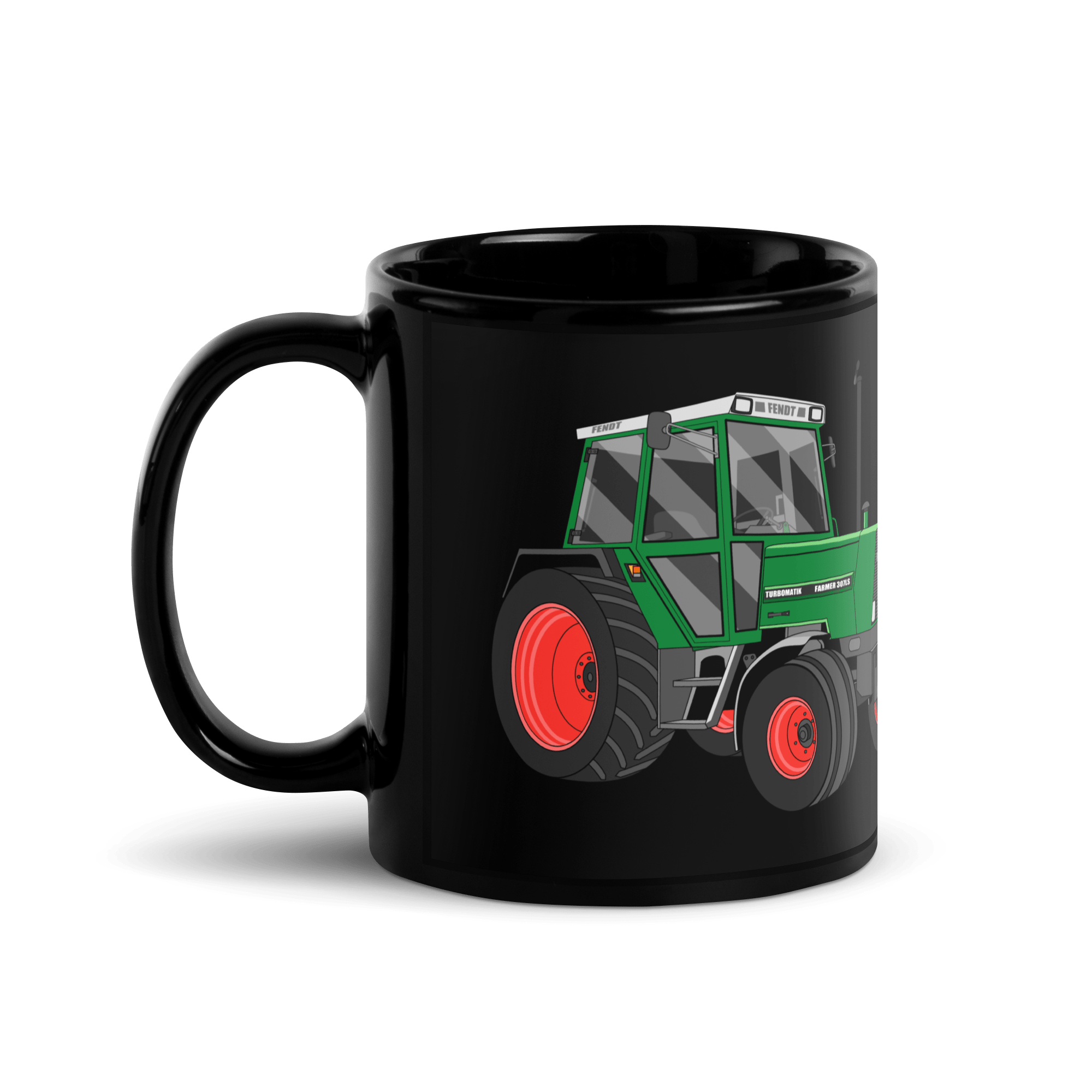 The Tractors Mugs Store Fendt 307 LSA | Black Glossy Mug Quality Farmers Merch