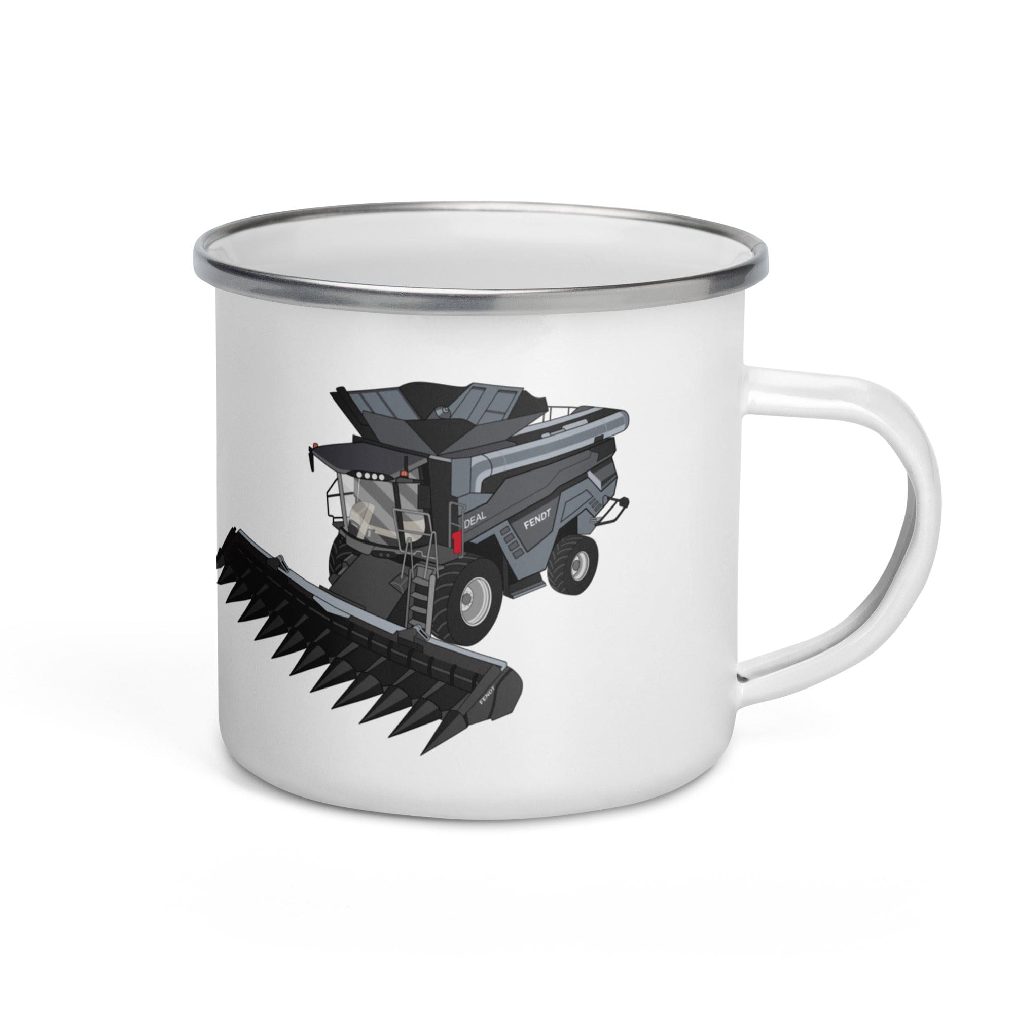 The Tractors Mugs Store Fendt 9T Ideal Combine Harvester Enamel Mug Quality Farmers Merch