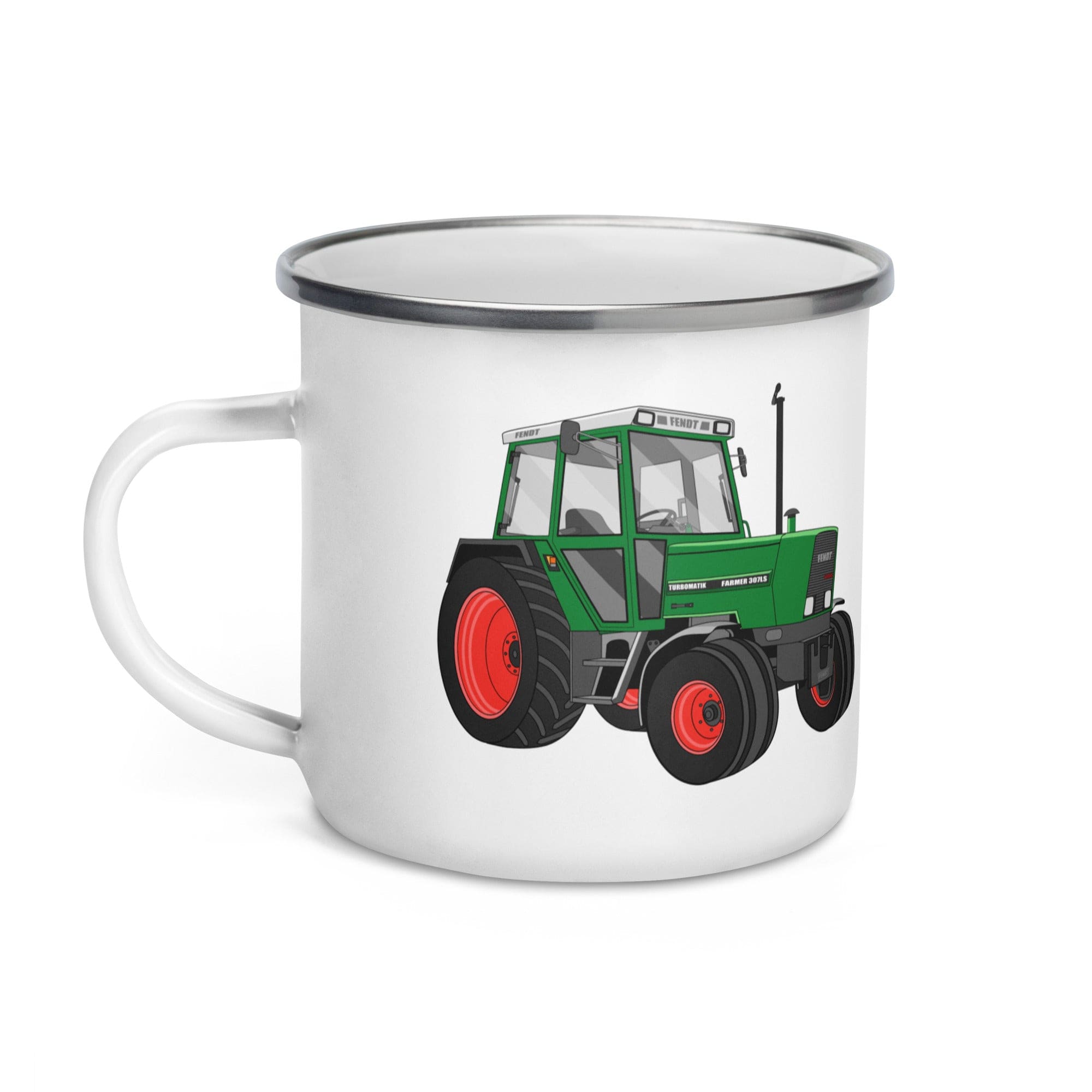 The Tractors Mugs Store Fendt Farmer TURBOMATIK 307 LSA | Enamel Mug Quality Farmers Merch