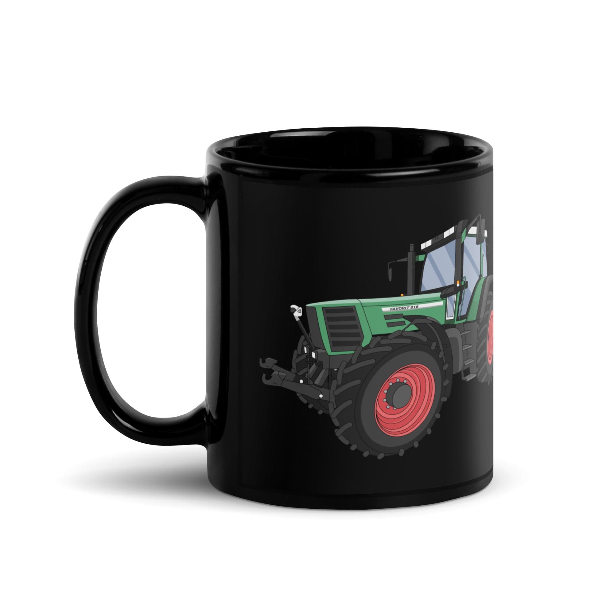 The Tractors Mugs Store Fendt Favorit 816 Black Glossy Mug Quality Farmers Merch