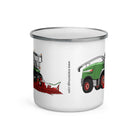 The Tractors Mugs Store Fendt Katana 85 Forage Harvester Enamel Mug Quality Farmers Merch