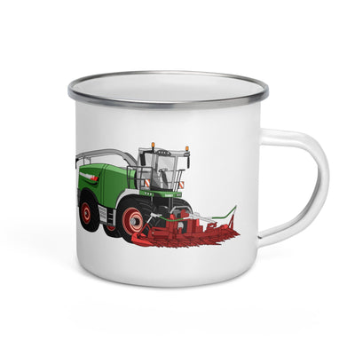 The Tractors Mugs Store Fendt Katana 85 Forage Harvester Enamel Mug Quality Farmers Merch