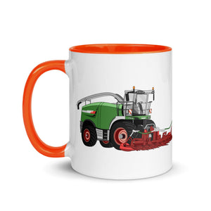 The Tractors Mugs Store Fendt Katana 85 Forage Harvester Mug with Color Inside Quality Farmers Merch