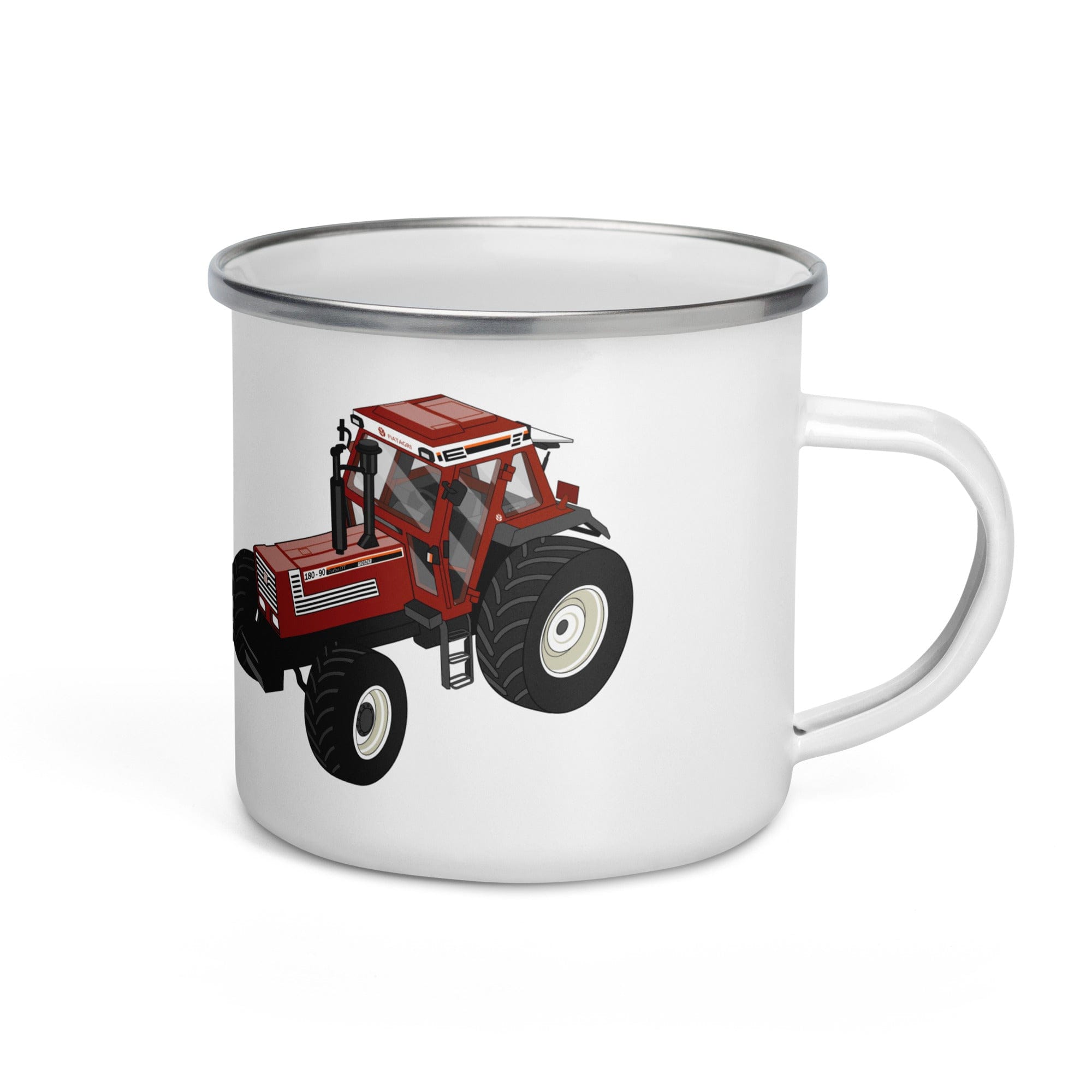 The Tractors Mugs Store Fiat 180-90 Enamel Mug Quality Farmers Merch