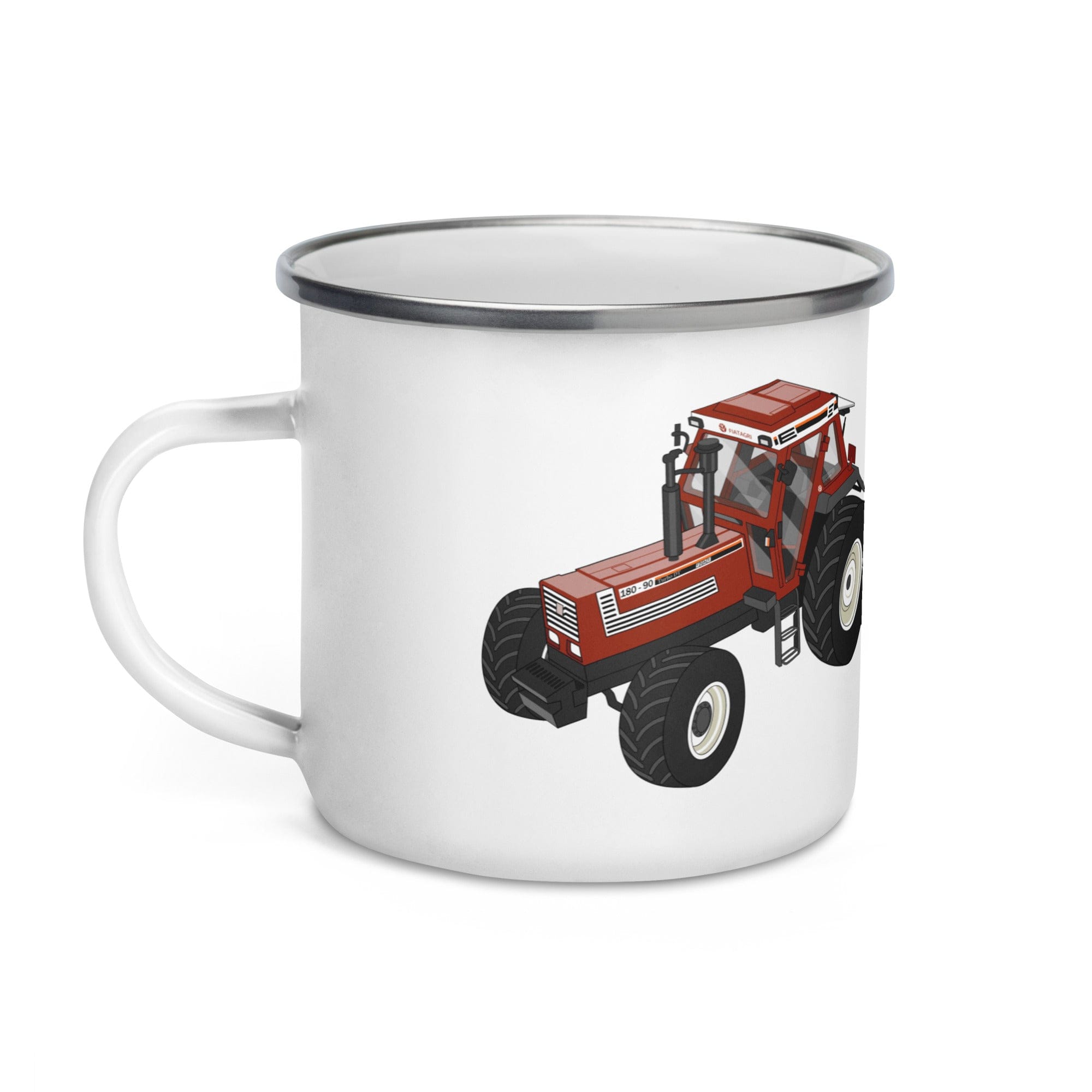 The Tractors Mugs Store Fiat 180-90 Enamel Mug Quality Farmers Merch